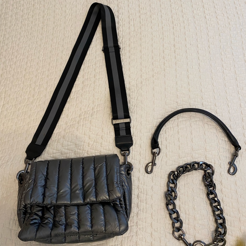 Think Royln gun metal bag